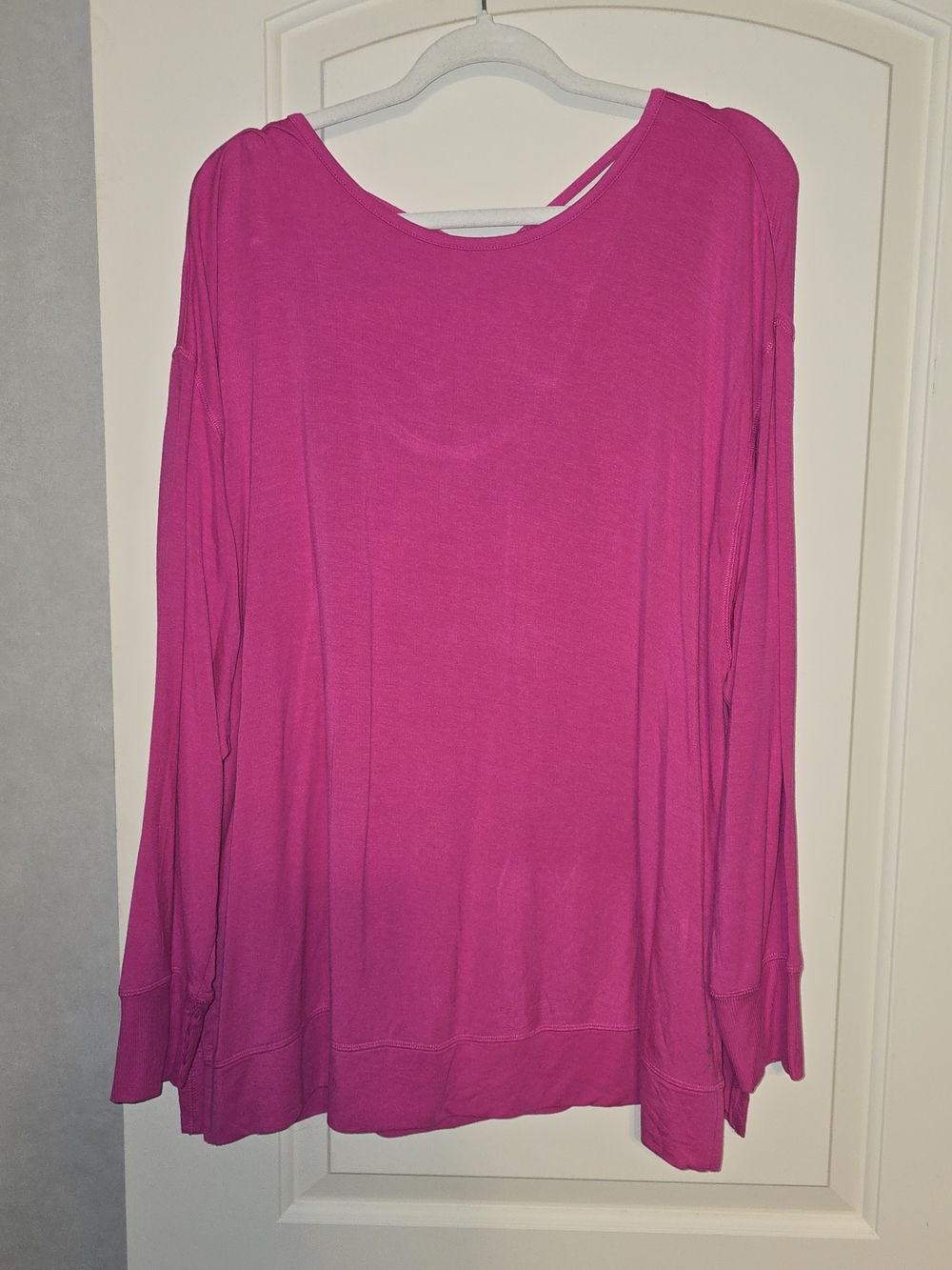 Livi Activewear By Lane Bryant Women's Fuchsia Long-Sleeve Top